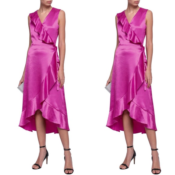Maje Dresses & Skirts - SOLD NWT Maje Wrap Dress Small 1 Ripple Fushia